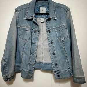 J Jill denim jean jacket size Medium Petite